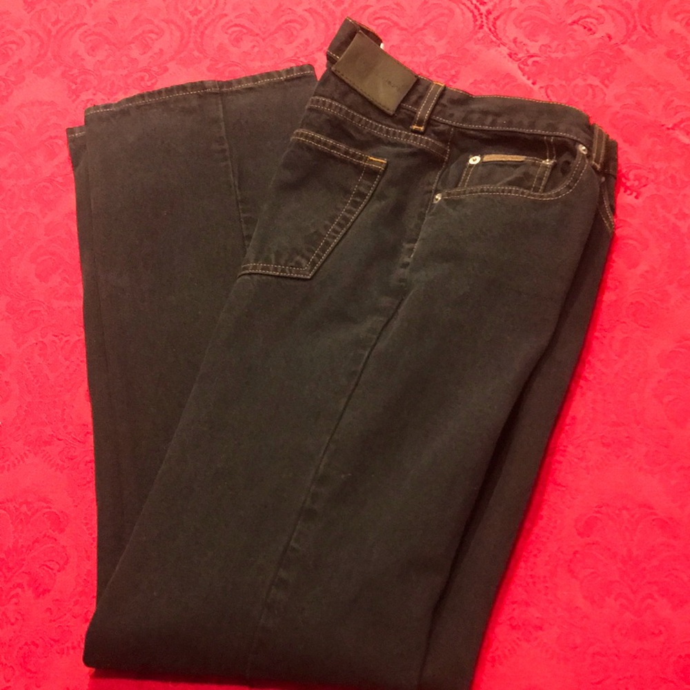 Like New Black Heavy Denim Calvin Klein Boot Cut Jean